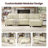 123'' Cloud Modular Couch Sofa, Oversized 3 Seat Comfy Sofa For Living Room, Sectional Couches With Ottoman, Detachable Seat Cushion & Backrest Cover, Chenille Fabric Beige-1688226186