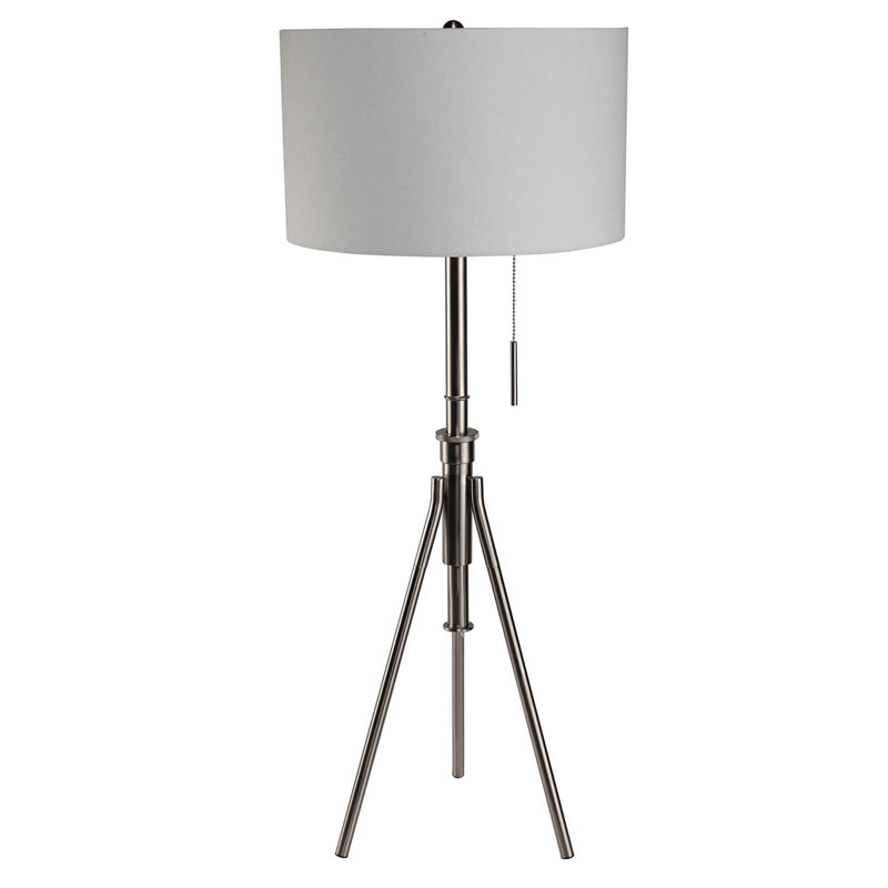 Vintage Look 1pc Floor Lamp, Brushed Chrome