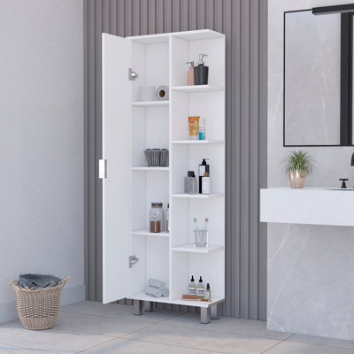Armoire à linge Sandy, Bathromm, blanc
