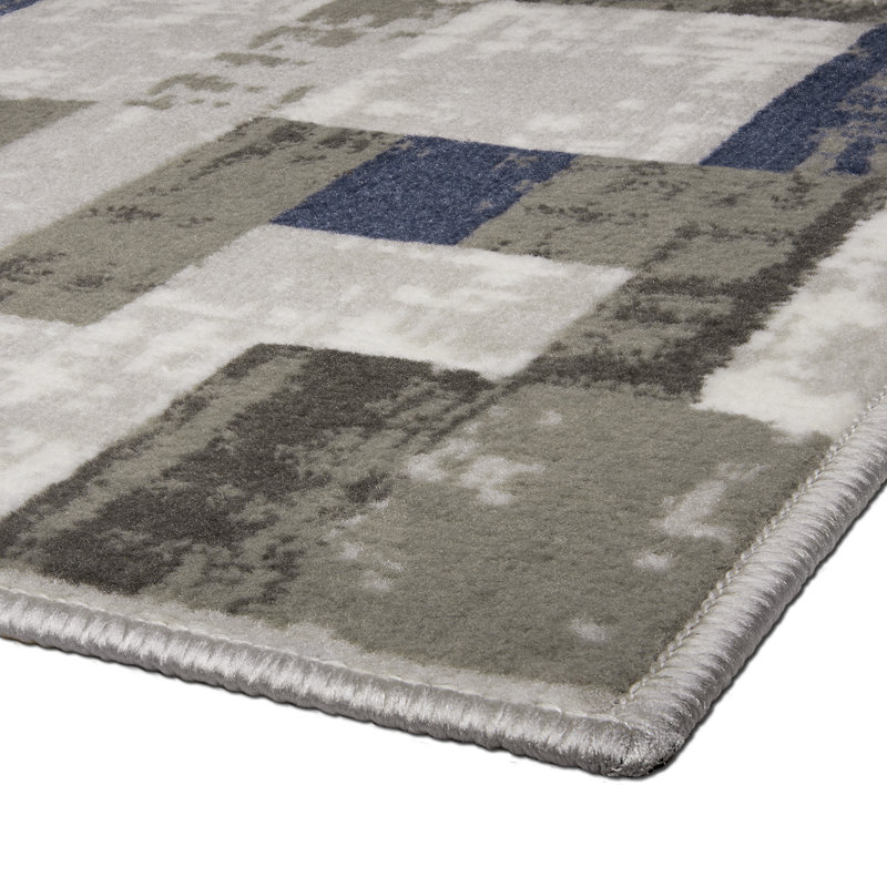 Geometric Blocks Area Rug Set