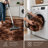 5x7 Ft Tie-Dyed Coffee Large Shag Rugs for Bedroom Living Room Decor, Tie Dyed Soft Fluffy Furry Area Rug for Indoor Floor, Aesthetic Carpet for Home Decor-1164655166-1158648131