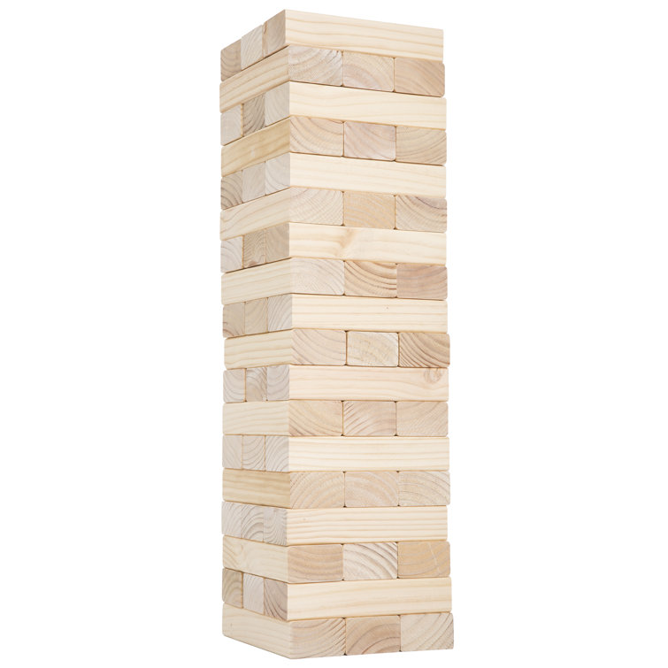 Jenga Game with Genuine Hardwood Blocks for Kids Ages 6 and Up