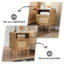 Table de chevet en bois et rotin naturel (ensemble de 2)