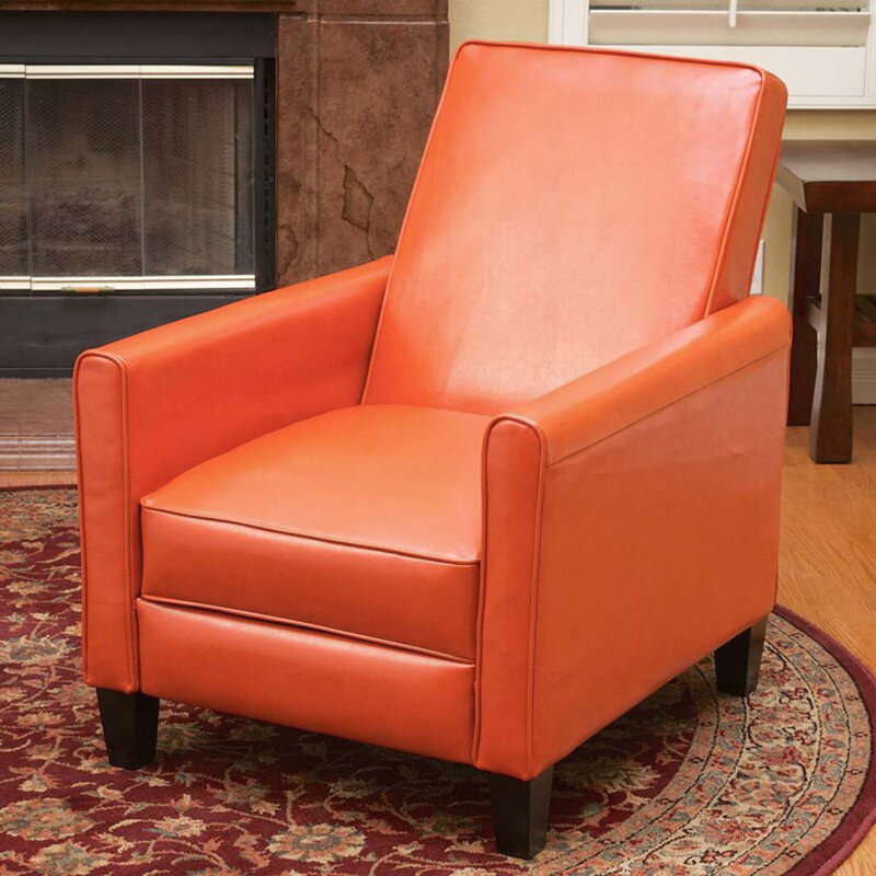 Fauteuil inclinable par pression, Orange