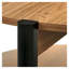 Table basse ronde en bois d'ingénierie finition noyer avec tablette ouverte - Mobilier de salon de style transitionnel