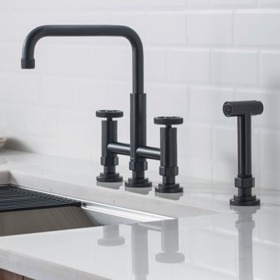 Urbix Bridge Faucet with Side Spray Included