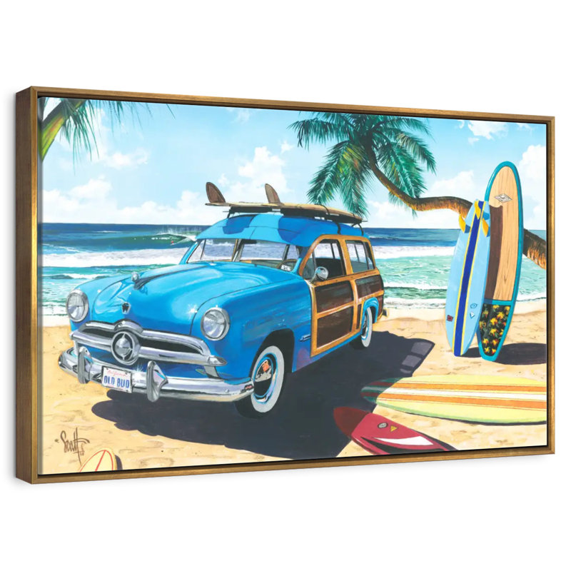 Amis tropicaux tropicaux, Cadre flottant doré, 40 po x 27 po