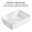 White Ceramic Above Counter Bathroom Sink Basin – Artistic Modern Design | Durable, Easy To Clean & Stylish For Vanities