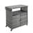 Outdoor Wicker Bar Cart, Patio Wine Serving Cart w/Wheels , Rolling Rattan Beverage Bar Counter Table w/Glass Top for Porch Backyard Garden Poolside Party, Light brown-1471895789