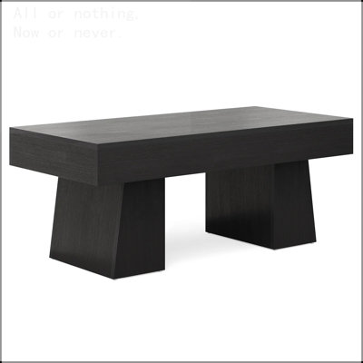 Rectangular Wooden Coffee Table with Water-Resistant Finish