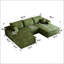Canapé modulaire moderne rembourré avec repose-pieds, siège d'angle en U confortable pour un salon, aucun assemblage requis-2076234534-2076234537-2076234538