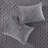 3 Piece Velvet Quilt Set Grey Full/Queen