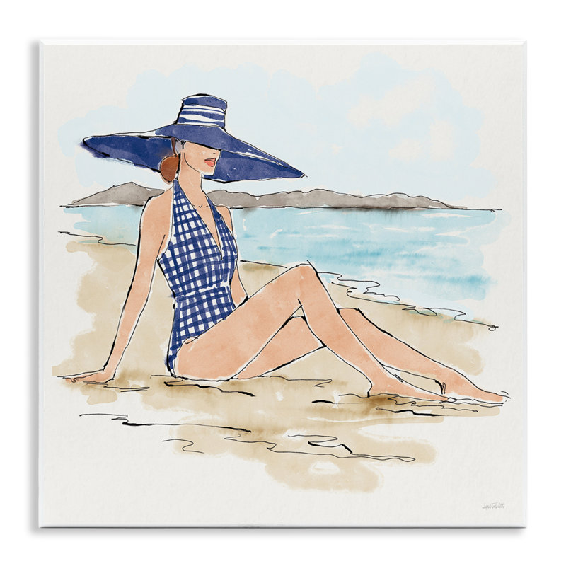  Sun Bathing Beauty Wall Plaque Art by Anne Tavoletti