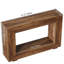 Console rectangulaire brune avec base en bois manufacturé pour espaces confortables