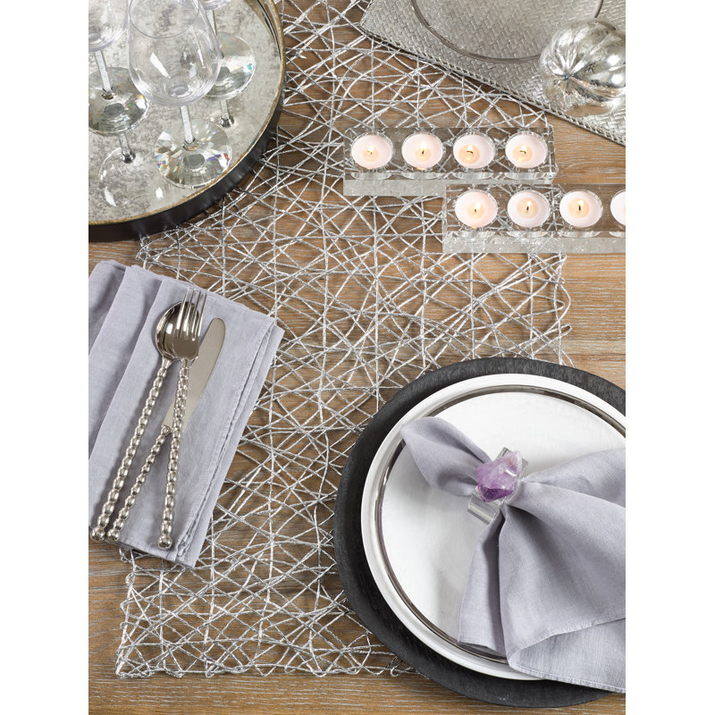 Chemin de table Camina, argent