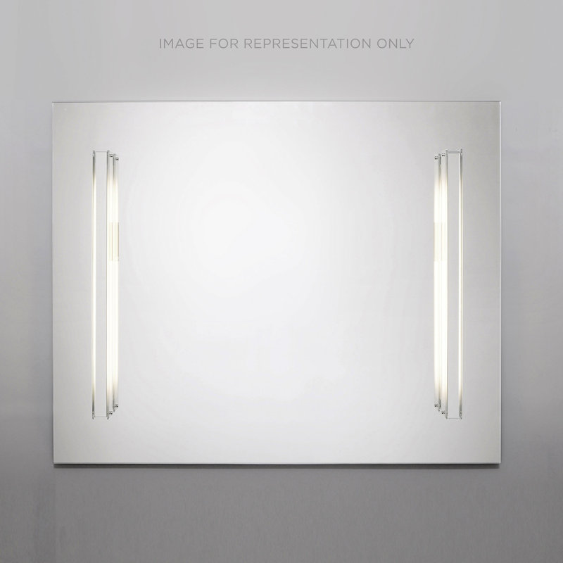 Reflexion Modern & Contemporary Beveled Lighted Bathroom / Vanity Mirror, Brushed Nickel