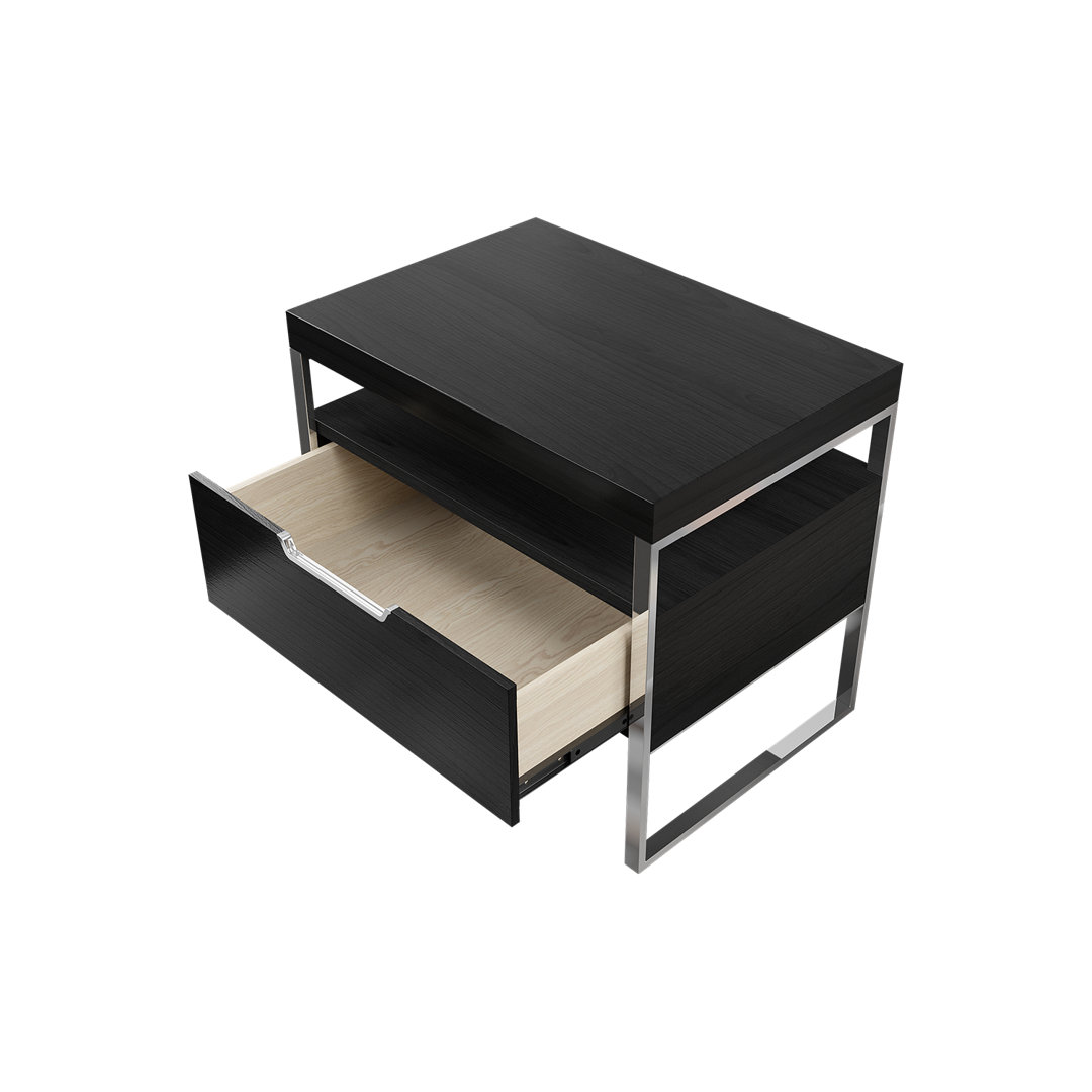 56cm W Metal Bedside Table