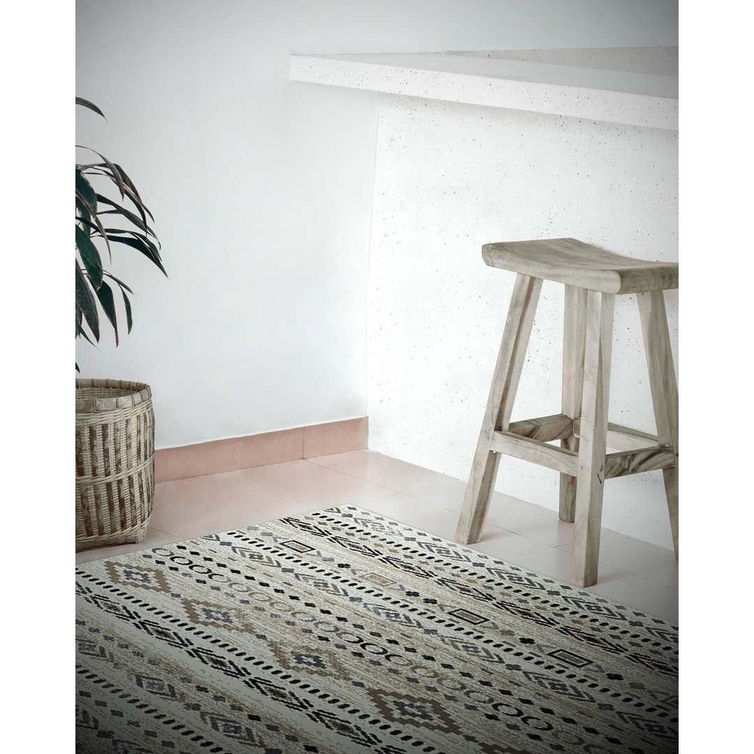 Eddy Aspen Light Machine Woven Cream/Black/Grey Rug