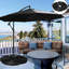 Poids de base de parasol d'extérieur - 4, jusqu'à 150 lb, noir, option de remplissage eau / sable, style similaire, lb toutes saisons Chargement, 4, remplissable, texture, utilisation