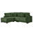 93" L Shaped Sofa Upholstered Soft Corduroy Sectional Couch With Reversible Chaise Lounge For Living Room, Apartment-1533741202