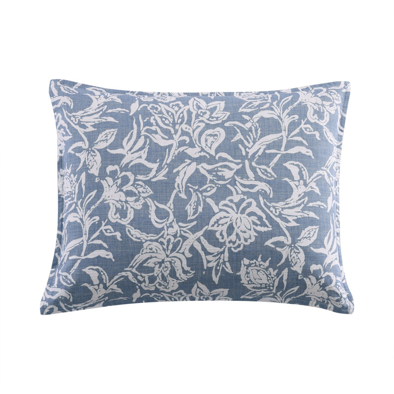 Twin Blue Mirage Cotton Reversible Comforter Set