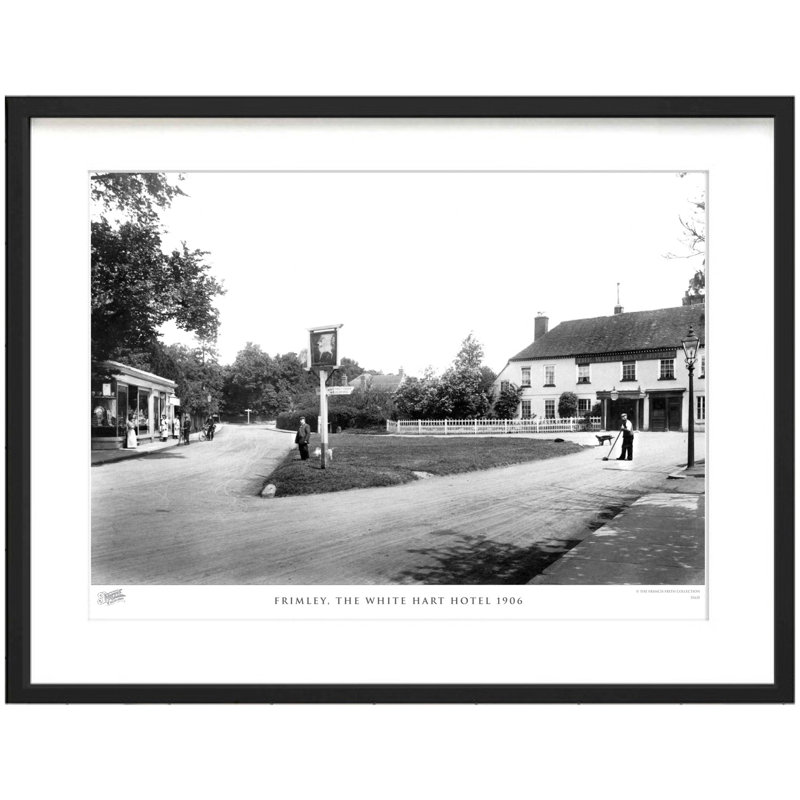 Frimley, The White Hart Hotel 1906 by Francis Frith - Single Picture Frame Print, 28cm H x 36cm W x 2.3cm D