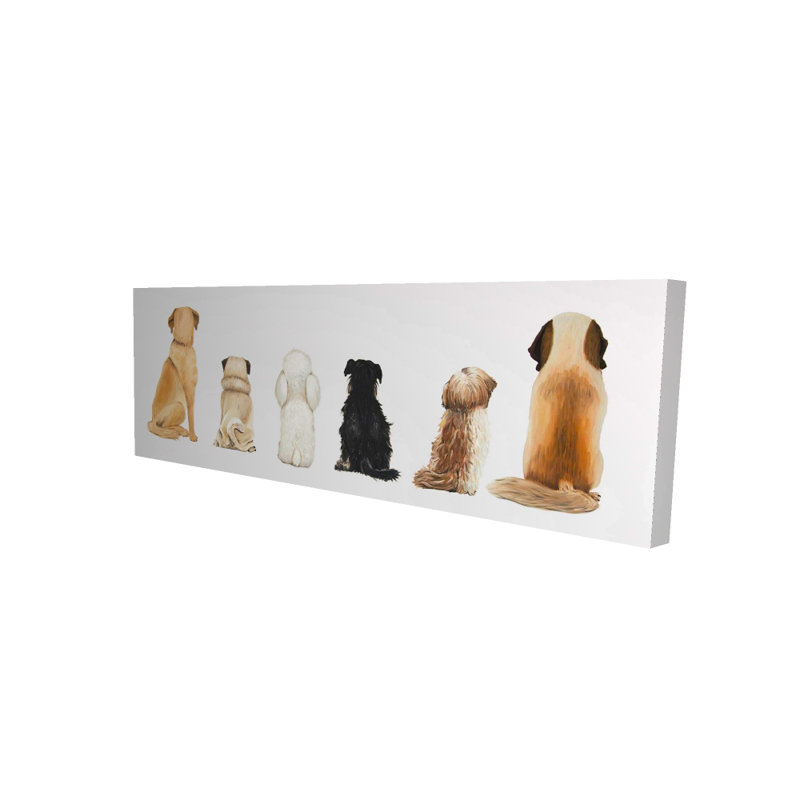 «Man's Best Friend Back View - Toile blanche», décoration intérieure