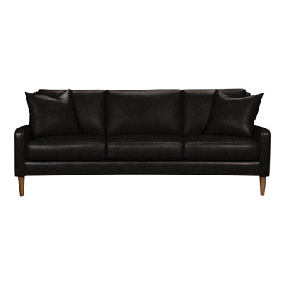 Josie 86.5" Genuine Leather Square Arm Sofa