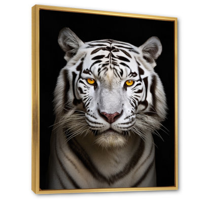 Tigre blanc féroce III - reproduction sur toile