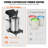 Powder Coating System, 40 W 100KV Electrostatic Output Powder Coating Kit with 50L Powder Hopper