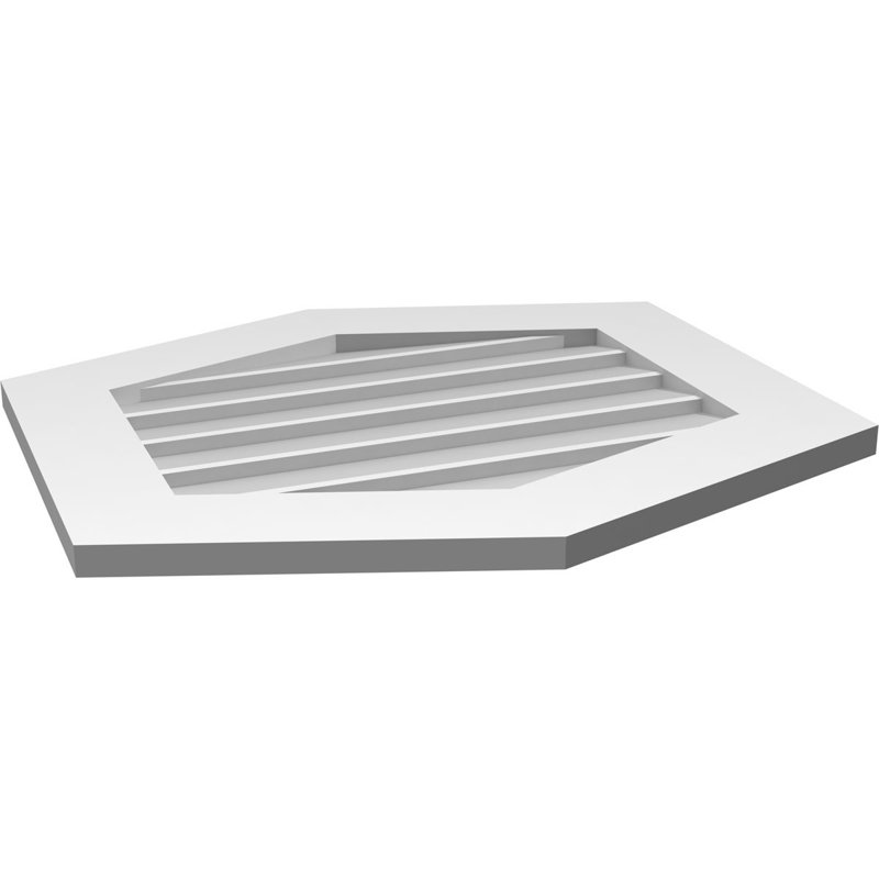 Ventilé vertical à pignon vertical 4/12 po, H 24 po x l 26 po x P 1 po