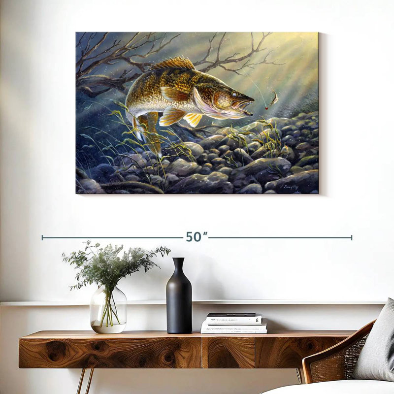 Break Line Walleye II, 26" H x 39" W