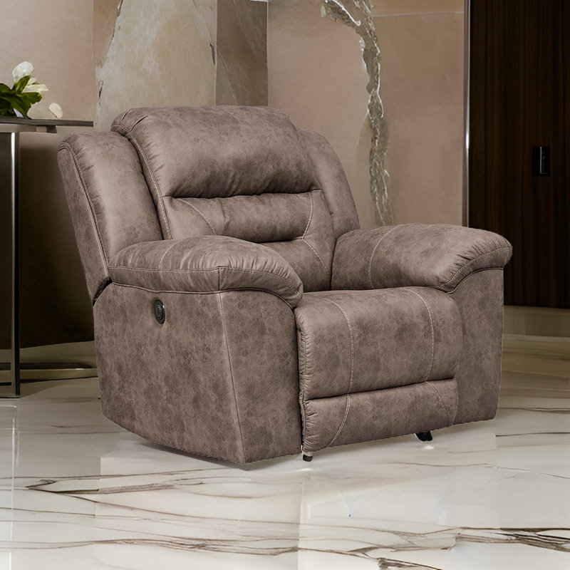 Fauteuil inclinable Jarnigan, Similicuir taupe