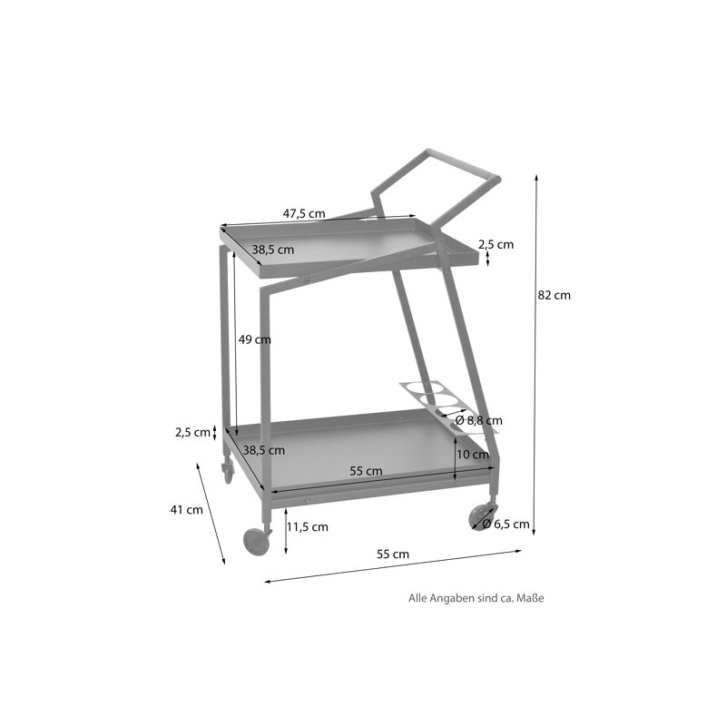 Sefrou Metal Bar Cart