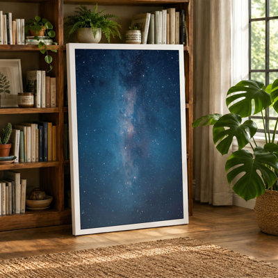 Milky Way at Night Minimalist - Wrapped Canvas