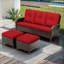 Ensemble de canapé d'extérieur 72 po 3 pièces 72 po-1695798227