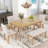 Balmain Akhiya Rectangular 60'' L x 36'' W Dining Set,dining table set,dining room set-1244631973