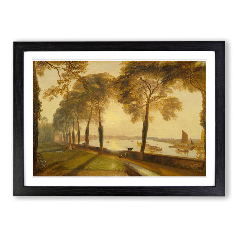 Mortlake Terrace by Joseph Mallord William Turner - Framed Print, 27cm H x 36cm W x 2cm D, Black Framed