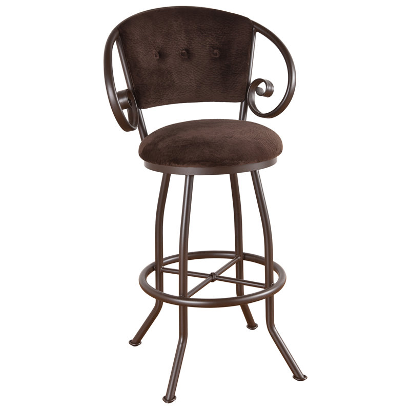 Tabouret de bar et de comptoir Alderman, Bronze ensoleillé, Brun Ford, Tabouret de comptoir (siège d'une hauteur de 26 p