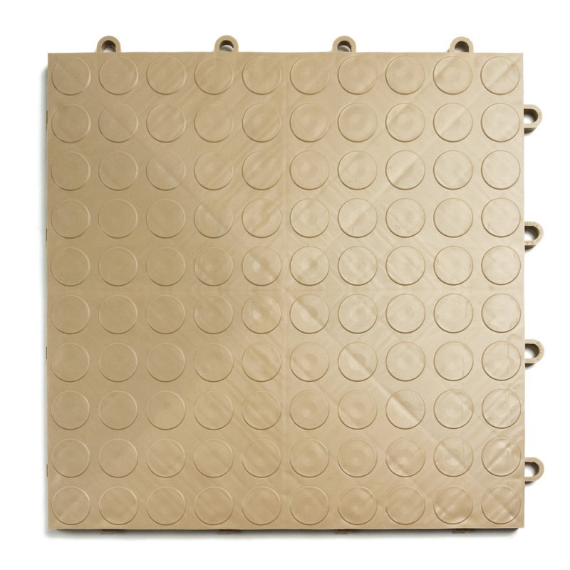 Carreau de garage modulaire antidérapant à motif de garage GarageDeck, beige