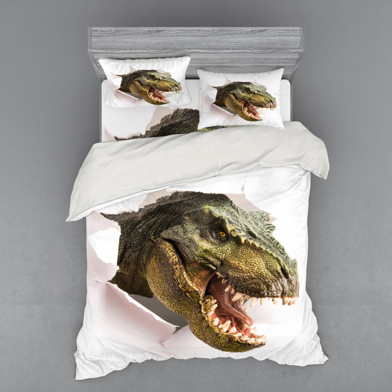 L’ensemble de housse de couette en papier mural à l’image de décor de dinosaure