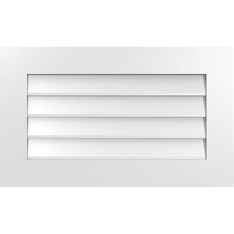 Vent à pignon rectangulaire en uréthane non-fonctionnel, H 18 po x l 30 po x P 1 po
