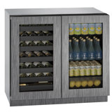 U-Line Dual Zone 35.44'' Built-In 31 Bottle and Can Wine & Beverage Refrigerator