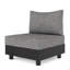 Ensemble modulaire de patio en aluminium 5 pièces avec chaises modulaires et table basse