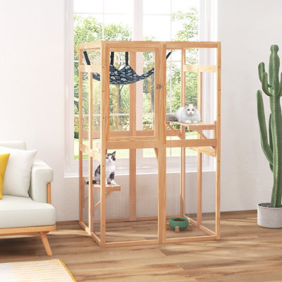 Catio Outdoor Cat Enclosure Window Access(Grey)