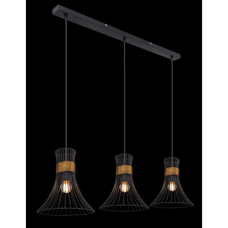 Raines 3 - Light Black Kitchen Island Pendant