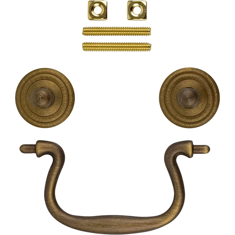 Plain Swan Neck Drawer Bail Pull (Centers: 3")