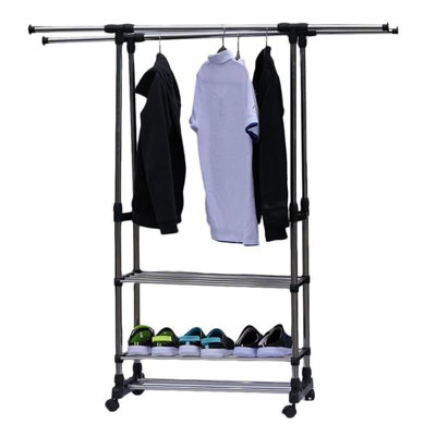 Gad 80 cm Adjustable Rolling Clothes Rack