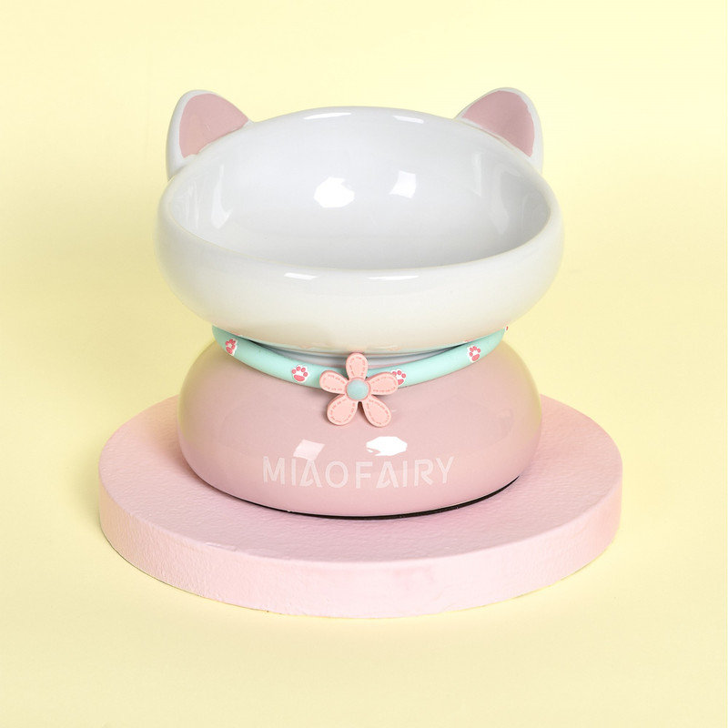 Bol pour chat en céramique Fairela, Rose