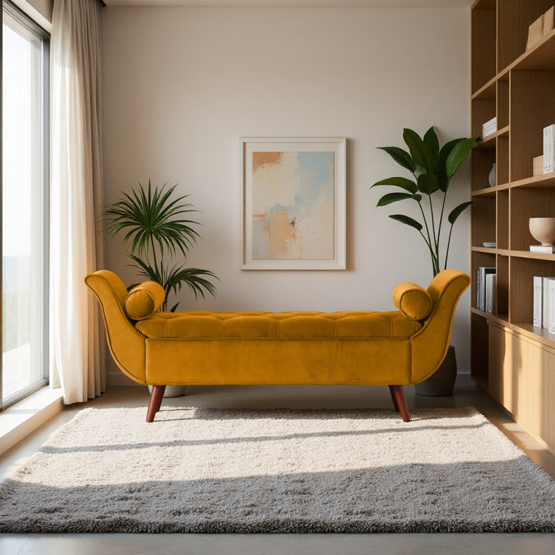 Banc de rangement Villance, Brun
